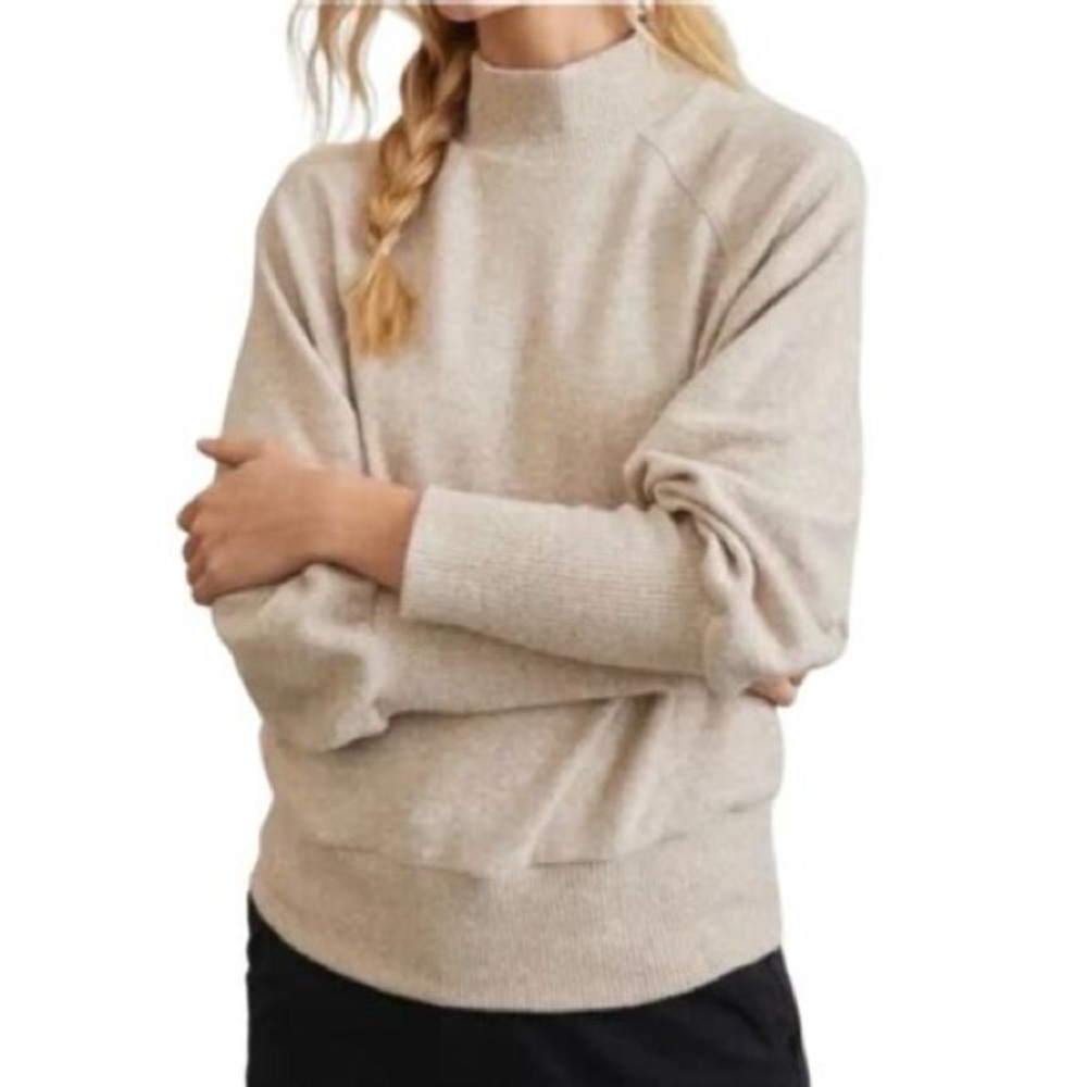 Maeve by Anthropologie Laney marled lilac mock neck sweater
